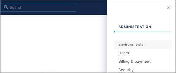 Confluent Cloud select Environments