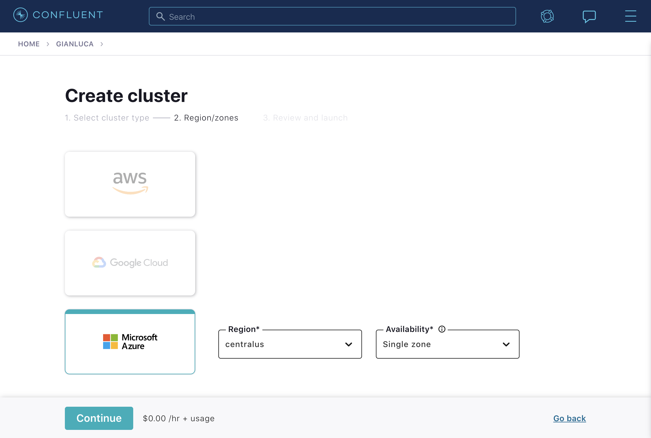 New Cluster Example