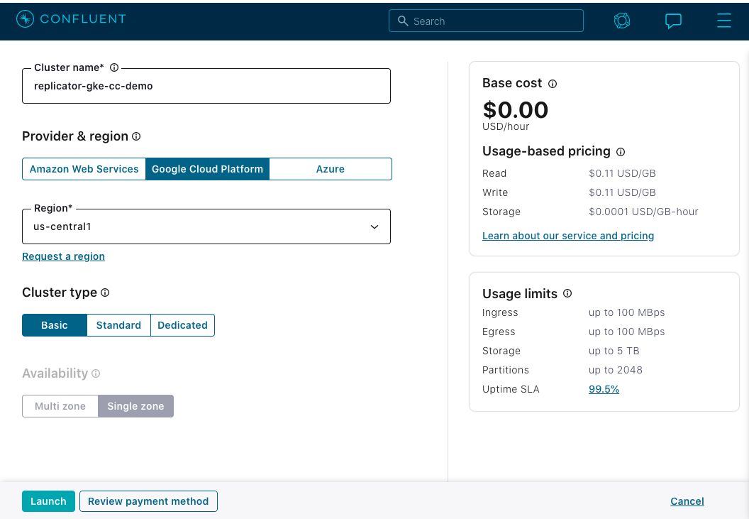 New Cluster Example