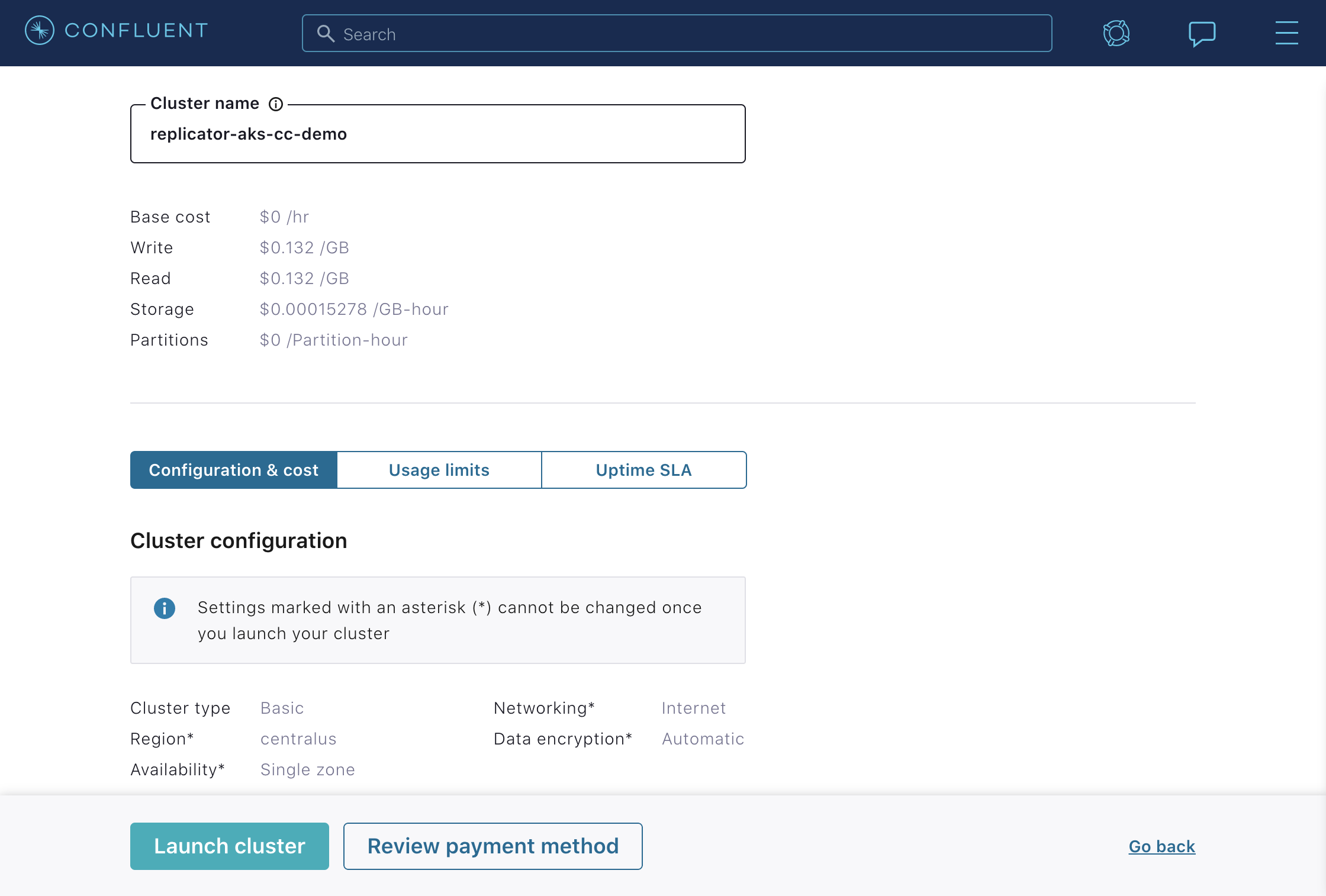 New Cluster Example